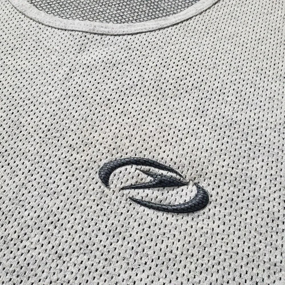 Vintage 90s Speedo Grey Mesh Tank Top Sz XL USA Made Embossed Logo Mens Shirt